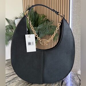 Jason Wu
Smooth & Suede PU Shoulder Bag with Chain Logo Detail